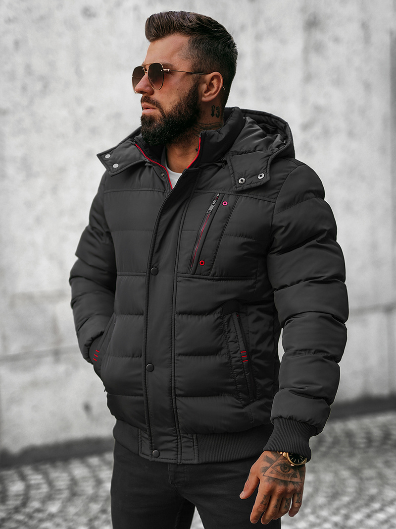 Pánská Bunda Černá OZONEE JB/JP1185Z