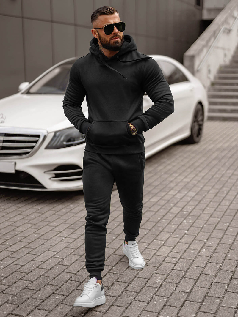 Pánská Tepláková Souprava Černá OZONEE JS/68C10381/3Z