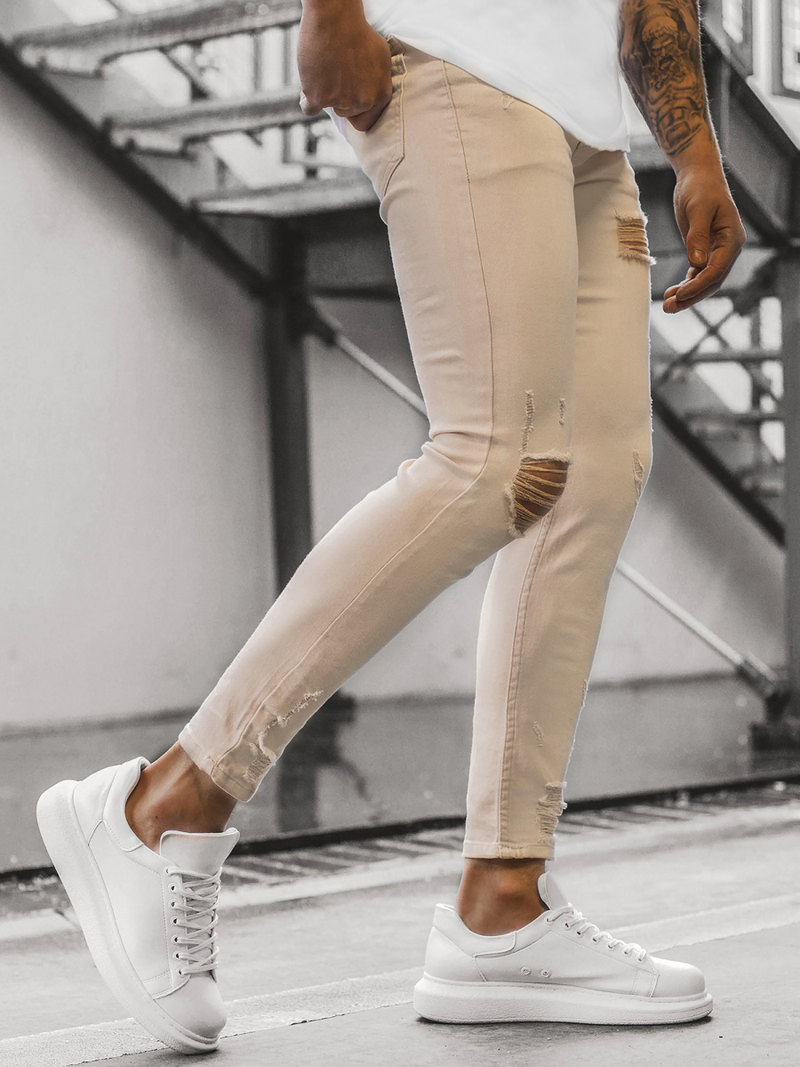 Pánské Džíny Béžové/B OZONEE DP/583