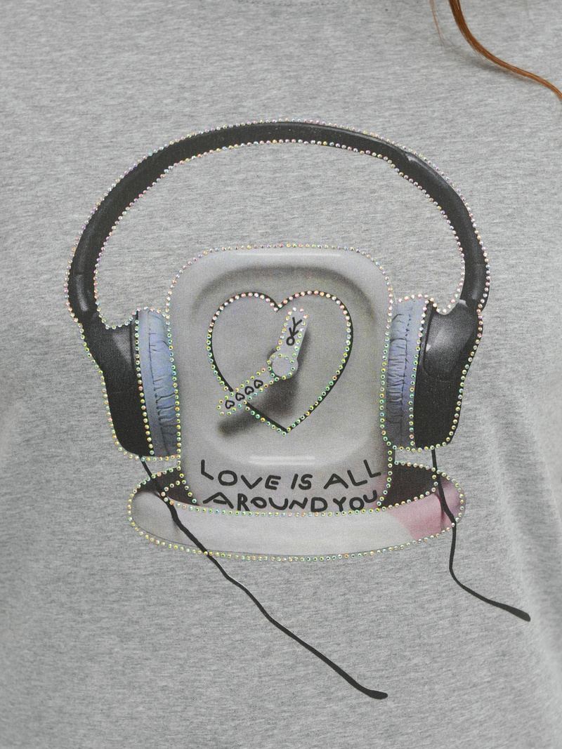 Dámské Tričko Šedé OZONEE DJ77806