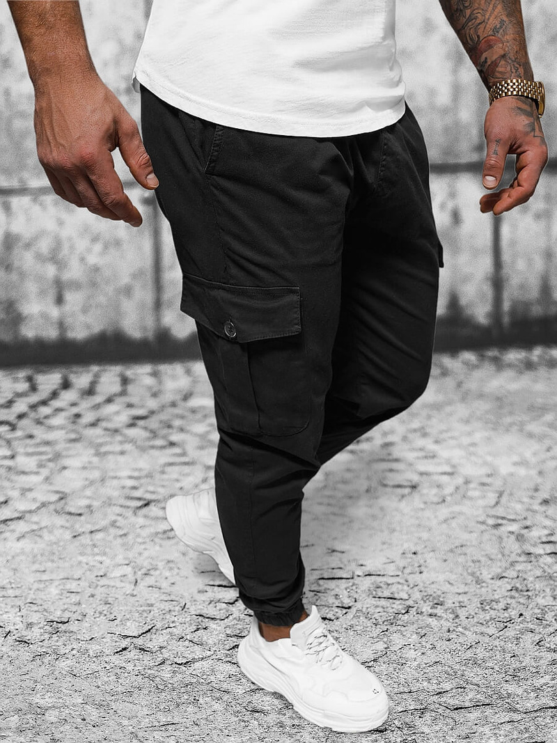 Pánské Jogger Kalhoty Černé OZONEE O/PAN23023