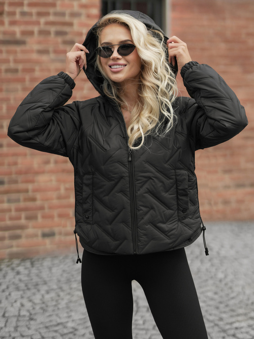 Dámská Bunda Černá OZONEE JS/16M9315/392AZ