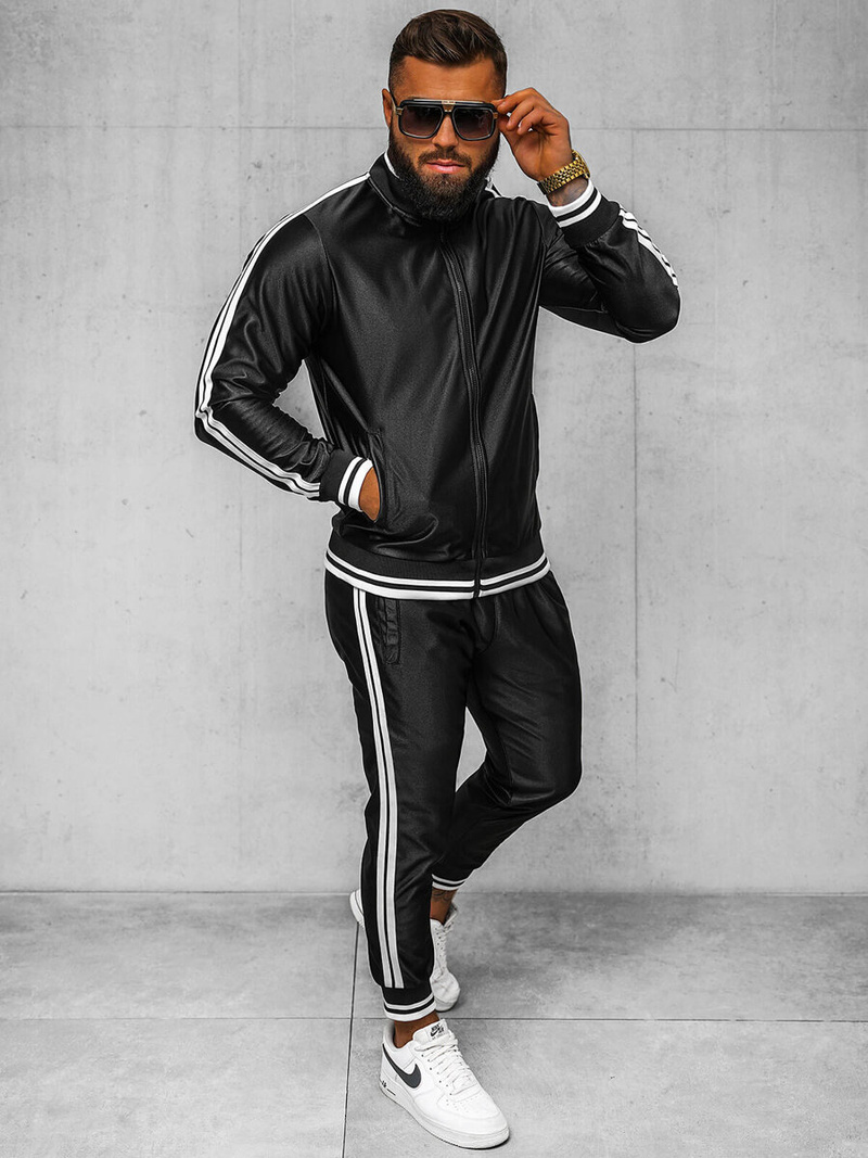 Pánská Tepláková Souprava Černá OZONEE O/3C103/9