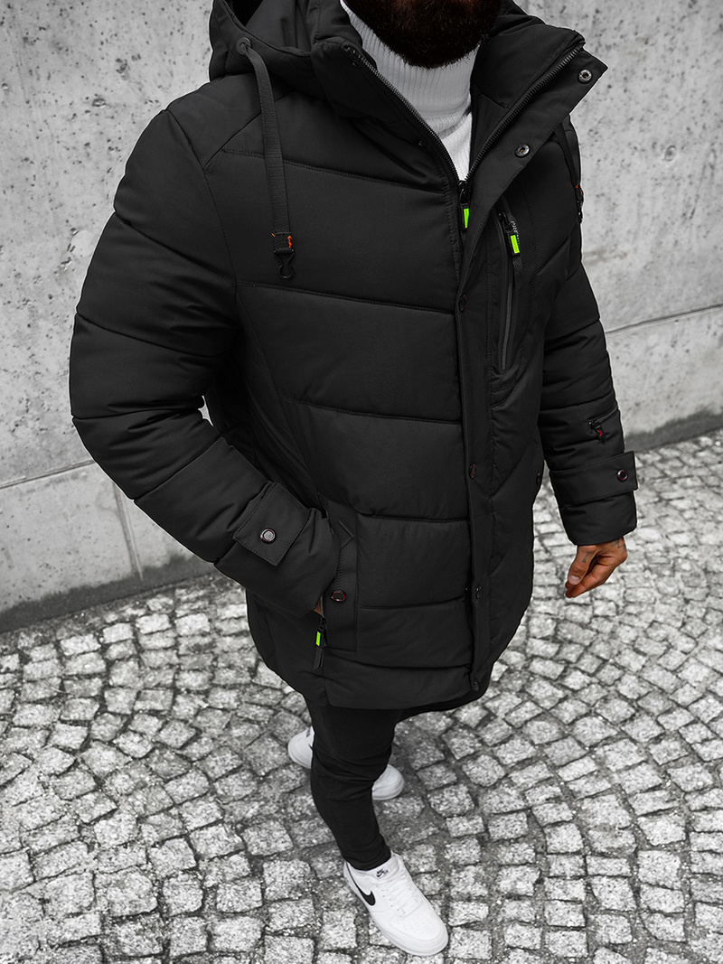 Pánská Zimní Bunda Černá OZONEE JS/22M55/392