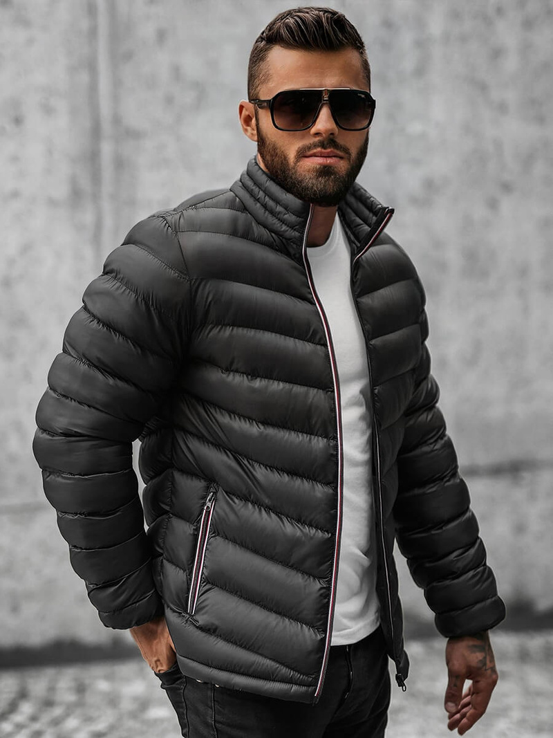 Pánská Bunda Černá OZONEE JS/SM71