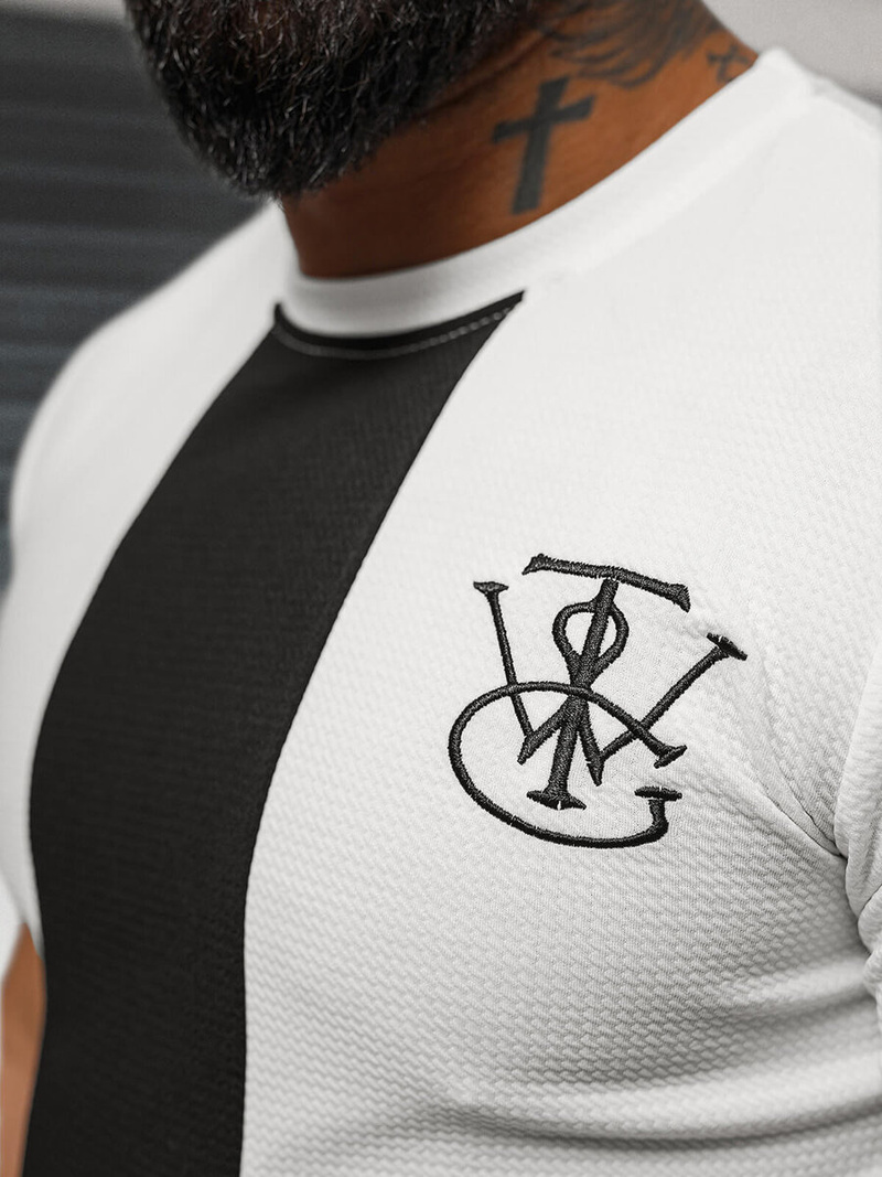 Pánské Tričko Bílé OZONEE O/L1184