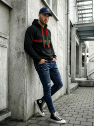 Pánská Mikina Černá OZONEE JS/8B1735/3Z