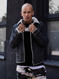 Pánská Džínová Bunda Grafitová OZONEE JB/JP1109Z 