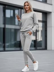 Dámská dvoudílná tepláková souprava Šedý OZONEE JS/CKW01