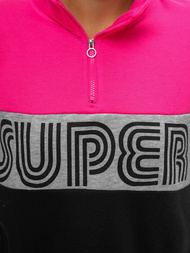 Dámská Mikina Růžovo-Černá OZONEE JS/B26019Z