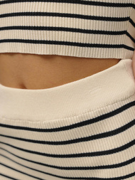 Dámská Souprava Béžovo/Černý - Top a Sukně OZONEE O/CH5801