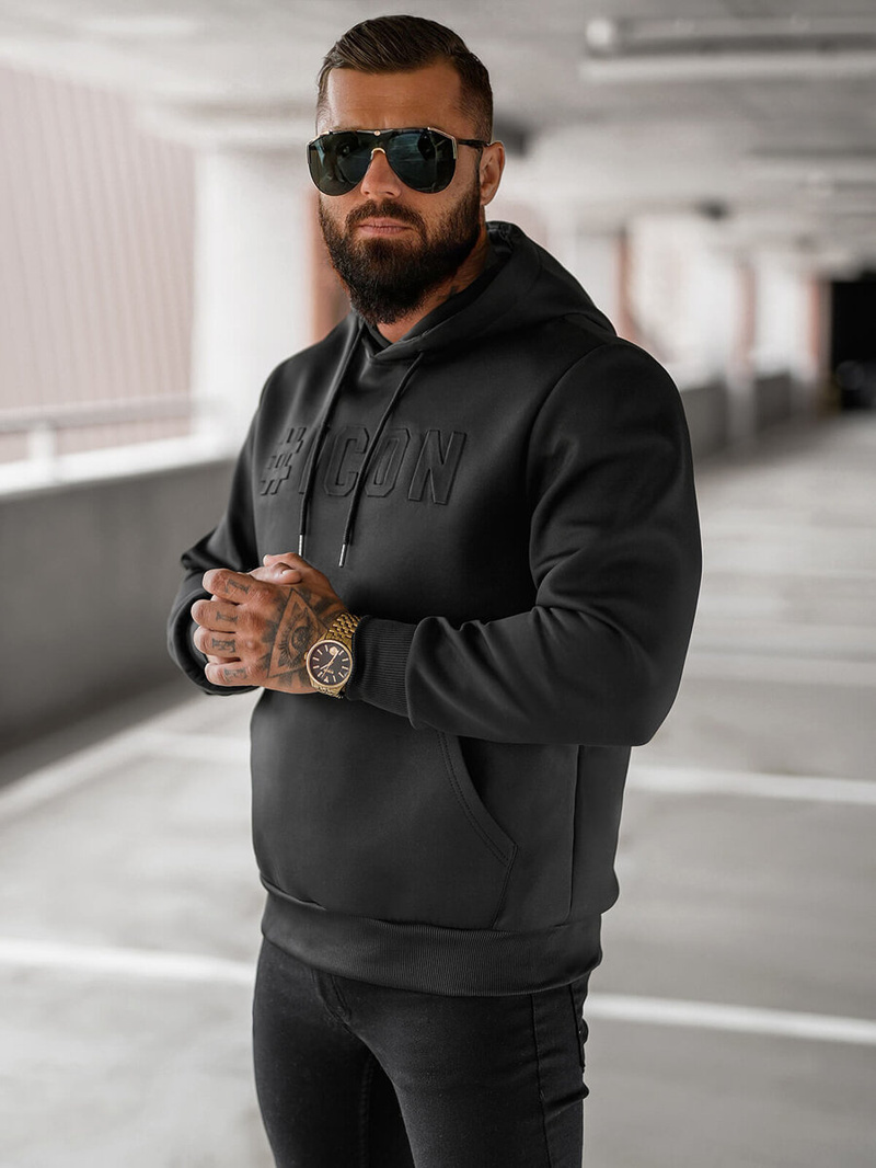 Pánská Mikina Černá OZONEE JS/27B6502/3Z