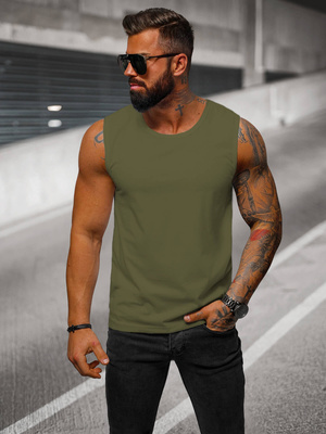 Pánské Tílko Khaki OZONEE JS/99001Z