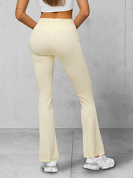 Dámské legíny se širokými nohavicemi ecru OZONEE JS/17K570/1