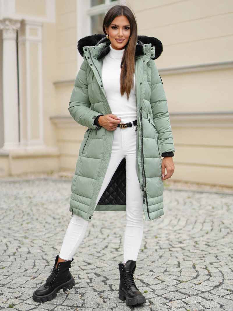 Dámská Bunda Mentolová OZONEE O/W377Z