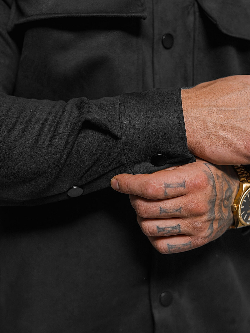 Pánská Košile Černá OZONEE O/GOM23039