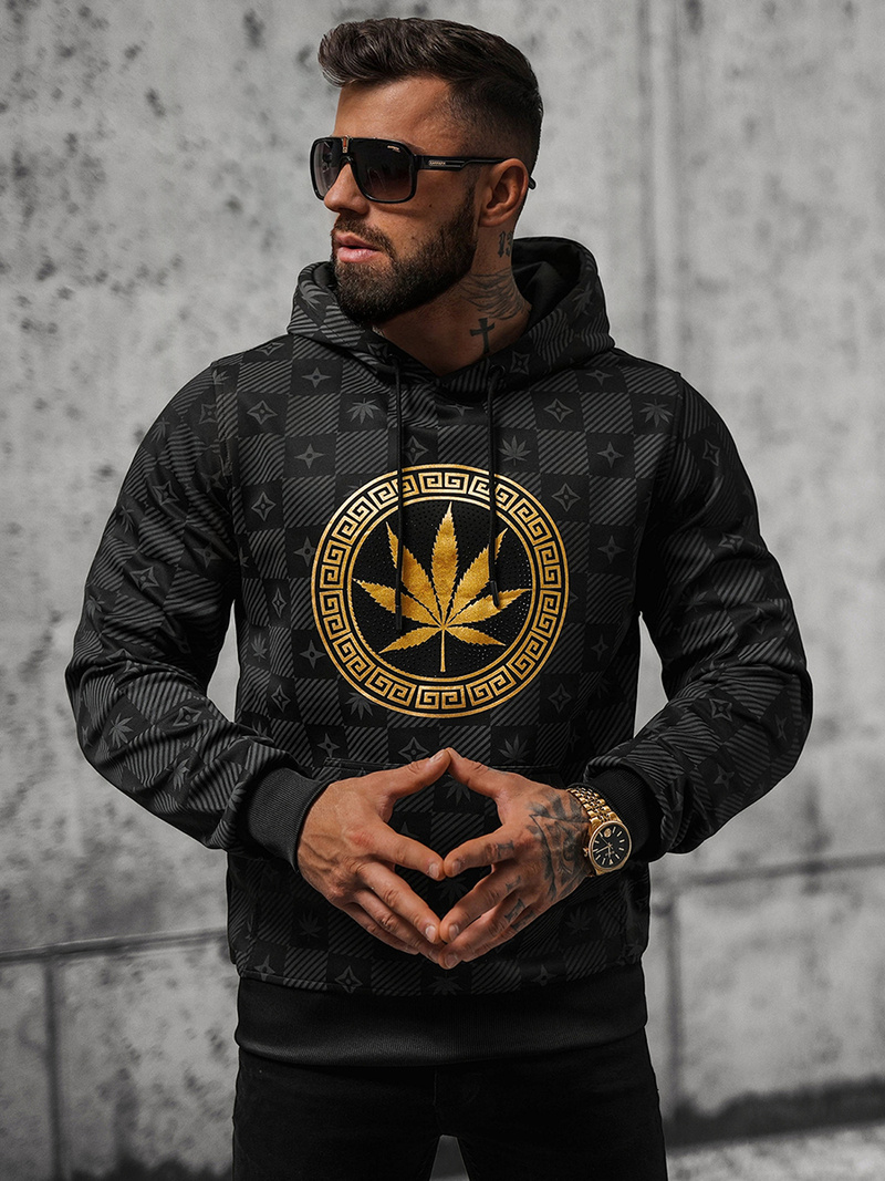 Pánská Mikina Černá OZONEE O/B265