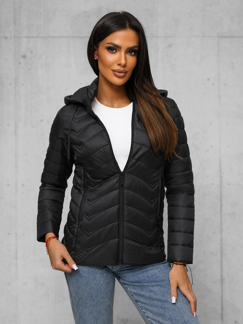 Dámská Bunda Černá OZONEE JS/16M9238/392