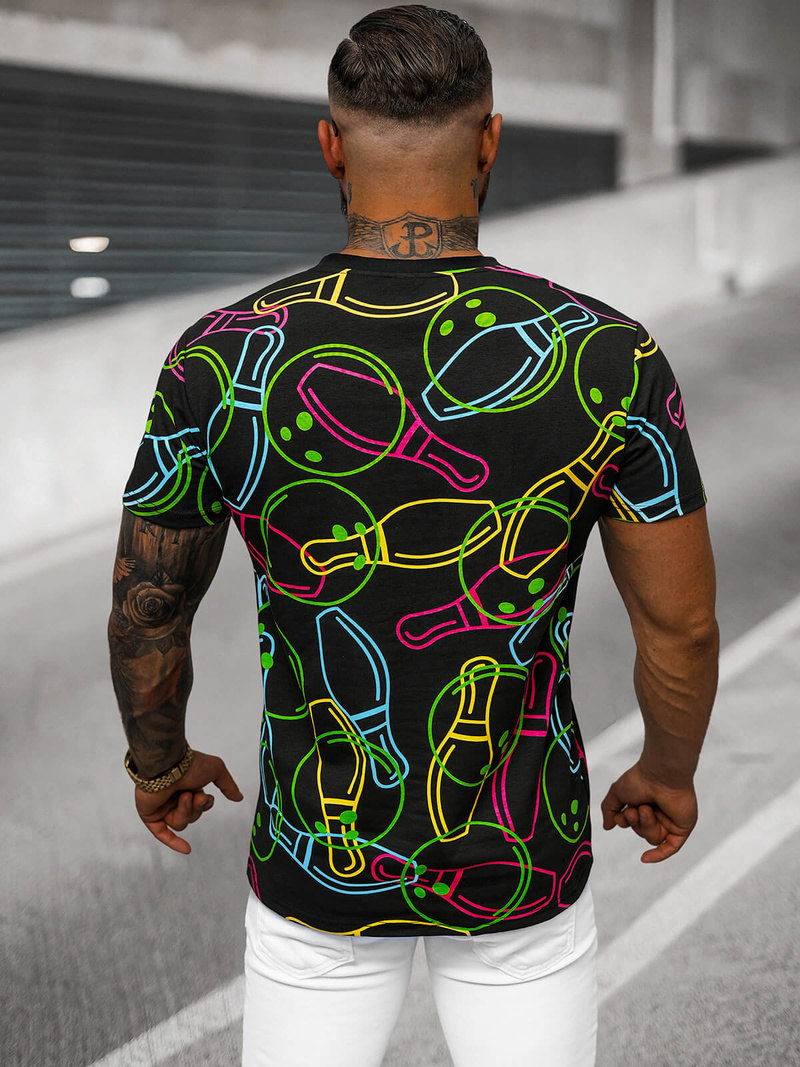 Pánské Tričko Černé OZONEE O/T1272/3