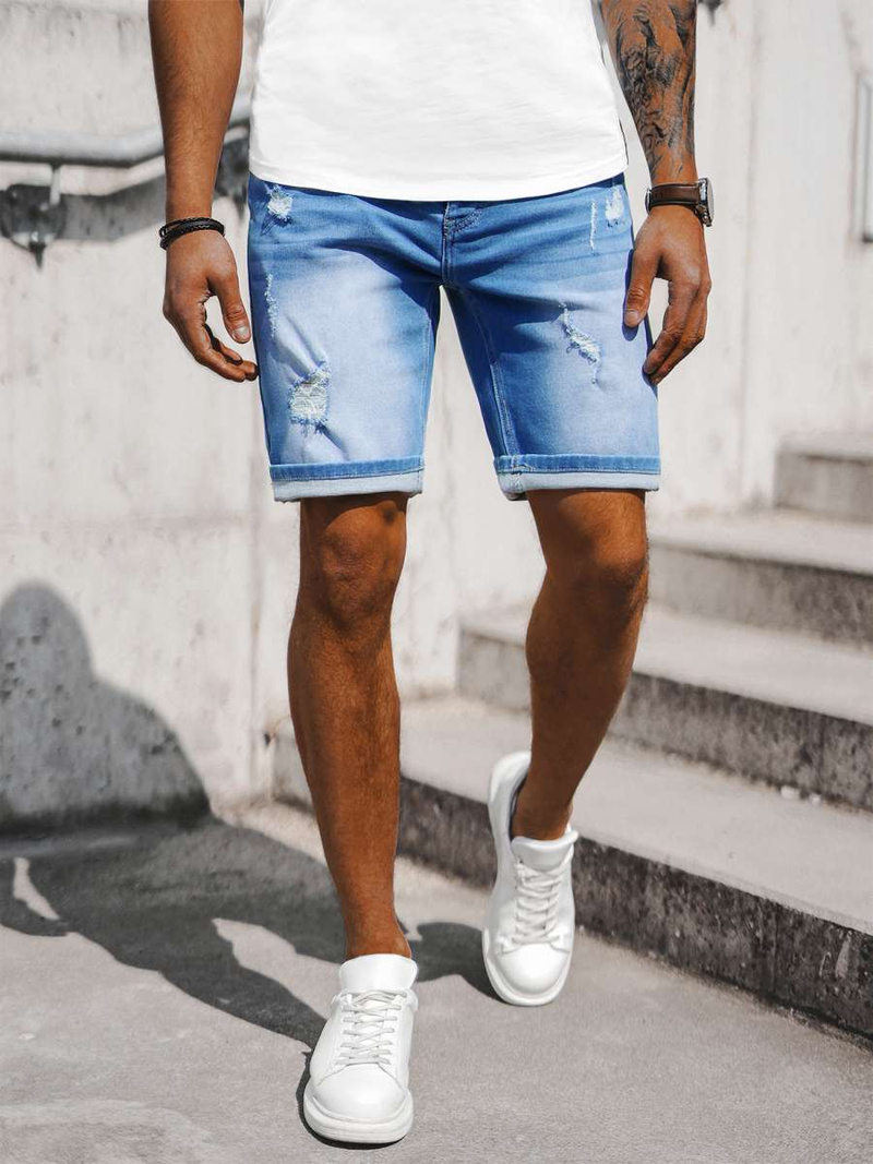 Pánské Džínové Kraťasy Světle-Modré OZONEE NB/MP0060BZ