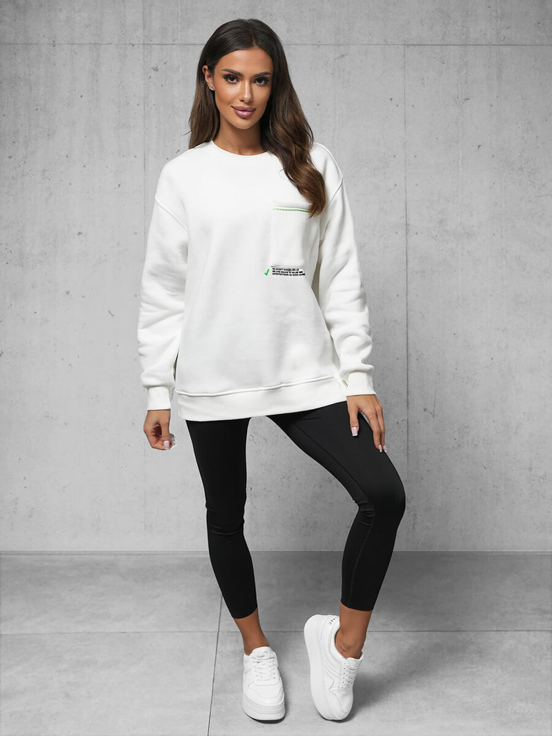 Mikina Bílá OZONEE O/SWE23022Z