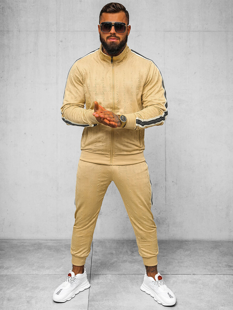 Pánská Tepláková Souprava Béžový OZONEE O/3C101/2