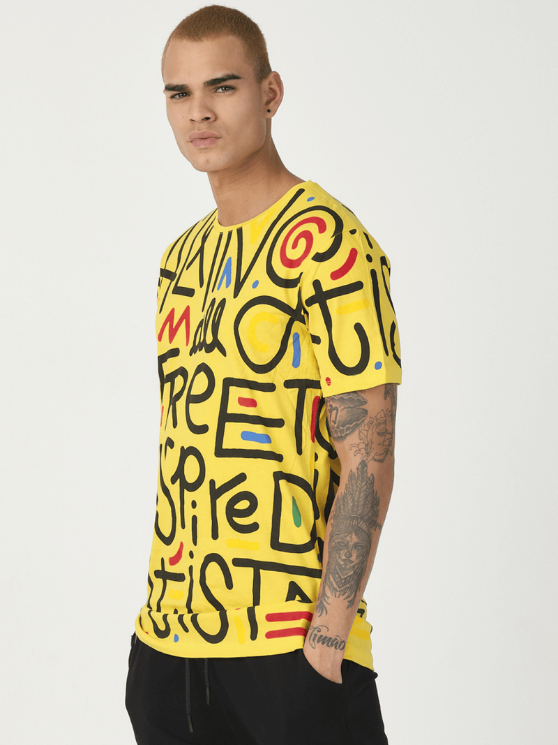 Pánské Tričko Žluté OZONEE MR/21518