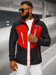 Pánská softshellová Bunda Černo-Červená OZONEE JS/HH022/1C