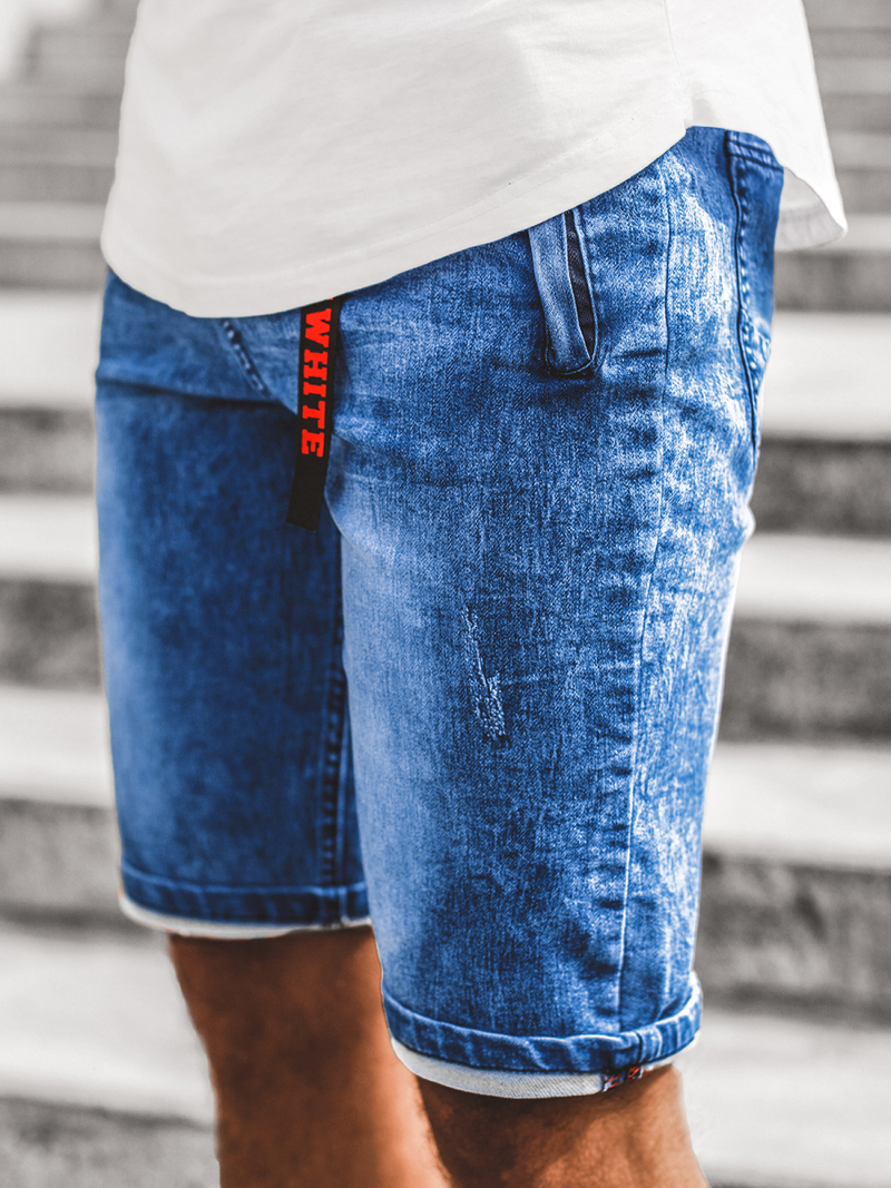 Pánské džínové kraťasy Modré OZONEE RF/HY341/2