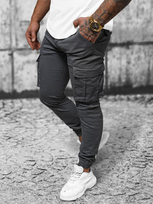 Pánské Chino Jogger Kalhoty Grafitové OZONEE NB/MP0202GS