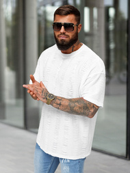 Pánské Tričko Bílé OZONEE O/B1149