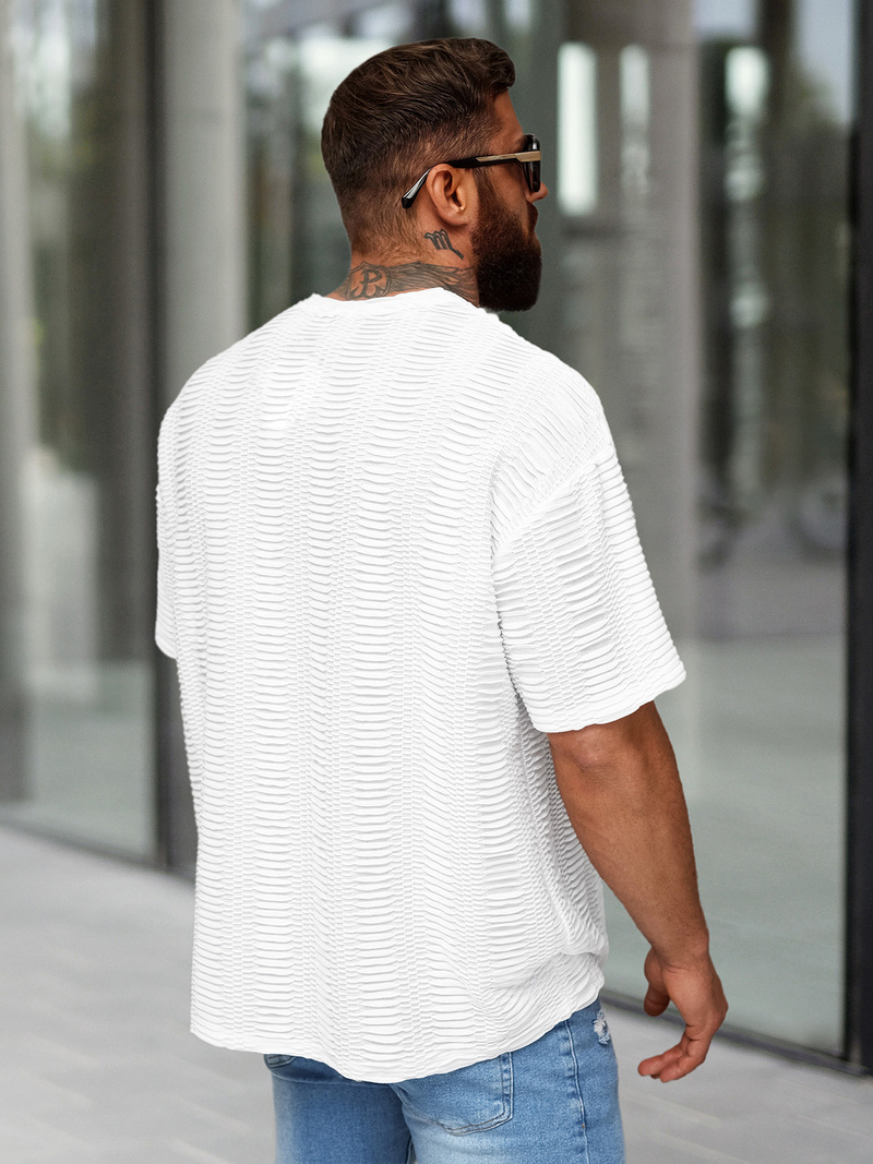 Pánské Tričko Bílé OZONEE O/B1149