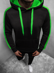 Pánská Mikina Černo-Zelená OZONEE JS/2012Z