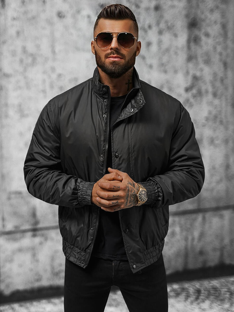 Pánská Bunda Černá OZONEE JS/5M3102/392