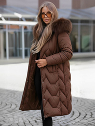 Dámská Zimní Bunda Čokoláda OZONEE JS/5M3229/158