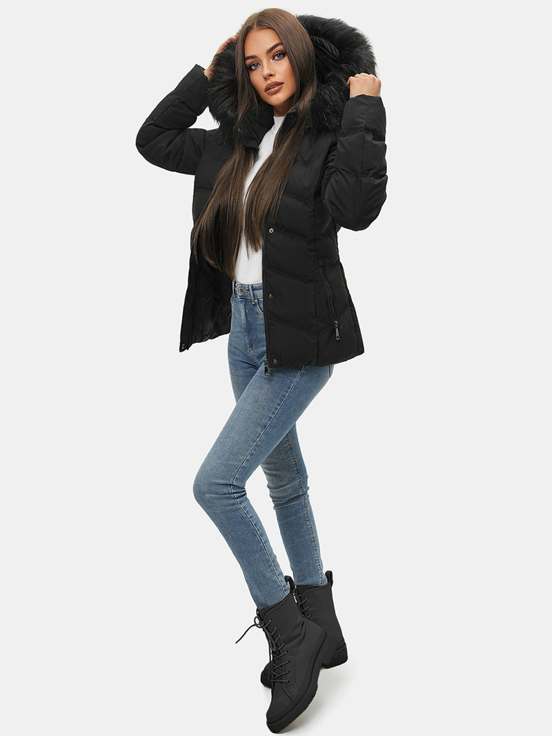Dámská Zimní Bunda Černá OZONEE JS/M9057/392