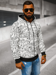 Pánská Mikina Bílá OZONEE JS/8B1182/1