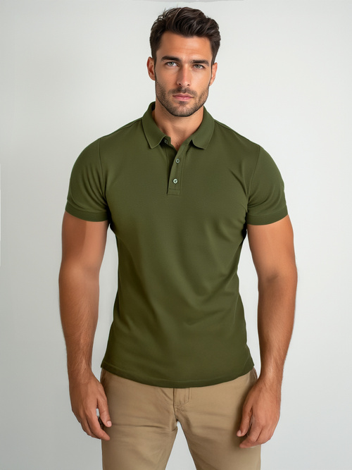 Pánské Polo Tričko Zelené OZONEE JS/8T80/29Z