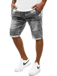 Pánské džínové kraťasy Grafitové OZONEE RF/HY337