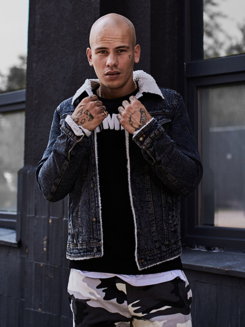 Pánská Džínová Bunda Grafitová OZONEE JB/JP1109Z