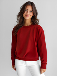 Dámská Mikina tmavě červená OZONEE JS/W01Z