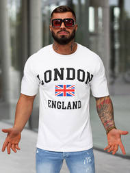 Pánské Tričko Bílý OZONEE JS/8B1373/1