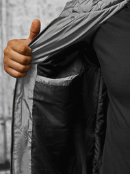 Pánská Zimní Bunda Šedá OZONEE O/M799