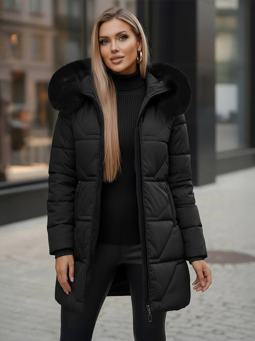 Dámská Bunda Černá OZONEE JS/16M9099/392Z