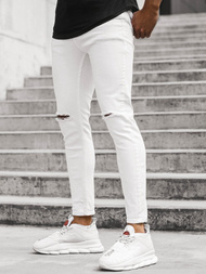 Pánské Džíny Bílé OZONEE DP/586/R2