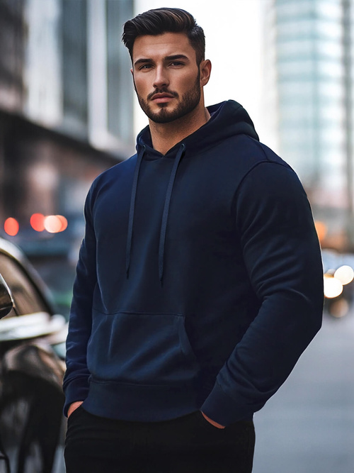 Pánská Mikina Námořnická Modřá OZONEE JS/2009Z