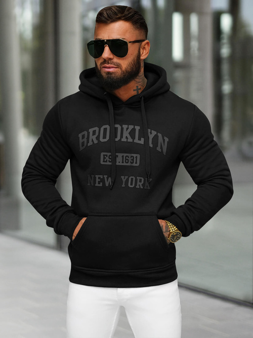 Pánská Mikina Černá OZONEE JS/8B1350/3