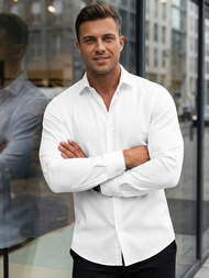 Pánská Košile Bílá OZONEE V/V189