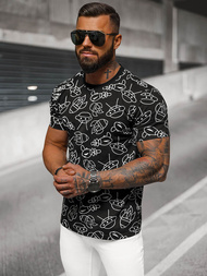 Pánské Tričko Černé OZONEE JS/8T1197/3