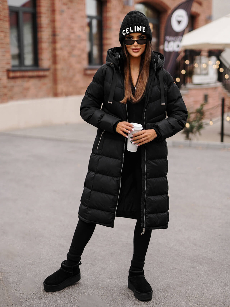 Dámská Bunda Černá OZONEE JS/M736/392Z